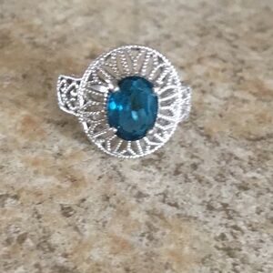 Sterling Silver December stone ring